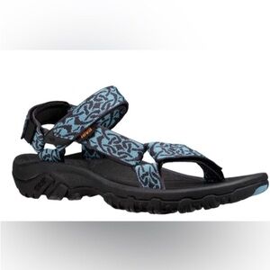 Teva Blue Black Hiking Sport Straps Adjuster Sandals Shoes 7